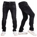 r.34 Spodnie męskie jeansowe CZARNE DELIKATNIE OCIEPLANE BATEL