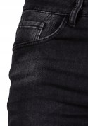 r.38 Spodnie męskie jeansowe CZARNE DELIKATNIE OCIEPLANE BATEL
