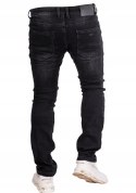 r.40 Spodnie męskie jeansowe CZARNE DELIKATNIE OCIEPLANE BATEL