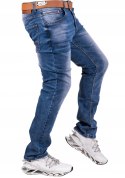 r.40 Spodnie męskie JEANSOWE klasyczne MIRUS +pasek
