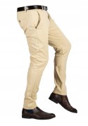 r.34 Spodnie męskie CHINOSY materiałowe HILTON