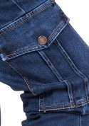r.38 Spodnie męskie joggery jeansowe GRANAT bojówki LARIS