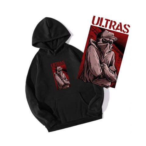 r.L Bluza DRESOWA z kapturem czarna ULTRAS