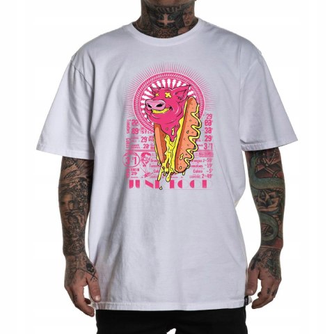 r.L T-SHIRT męska koszulka BIAŁA ŚWINIA HOT DOG