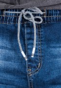 PAS 104 CM krótkie jeansowe na gumce vintage R.40