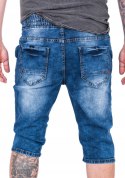 PAS 92 CM *krótkie jeansowe na gumce vintage R.35