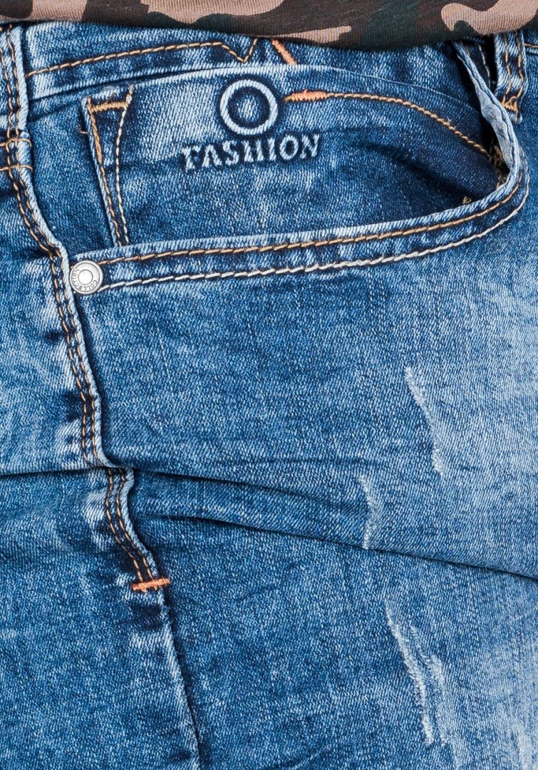 PAS 94 CM *krótkie jeansowe mankiet R.34