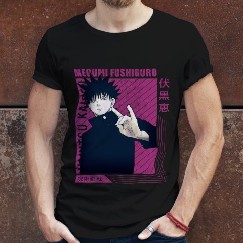 Koszulka męska czarna z nadrukiem " ANIME Jujutsu Kaisen"