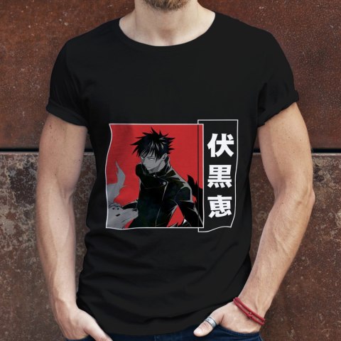 Koszulka męska czarna z nadrukiem " ANIME Jujutsu Kaisen"