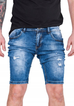 PAS 98 CM *krótkie jeansowe przed kolano R.37