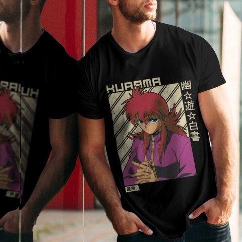 Koszulka męska czarna z nadrukiem " ANIME Yu Yu Hakusho"