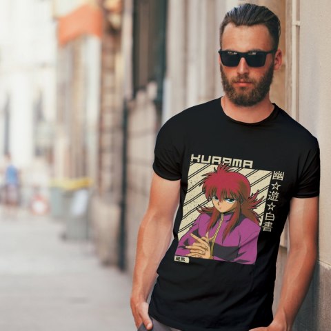 Koszulka męska czarna z nadrukiem " ANIME Yu Yu Hakusho"