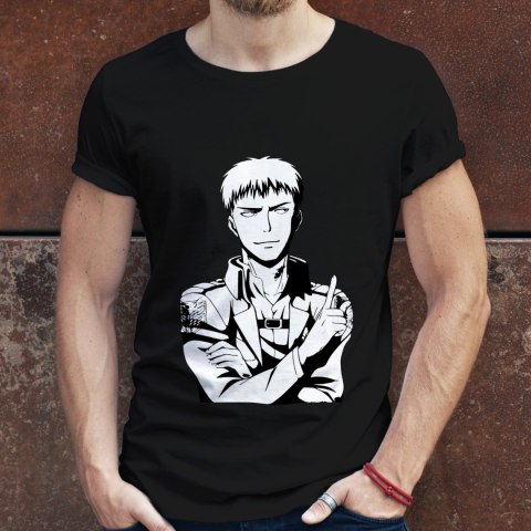 Koszulka męska czarna z nadrukiem " ANIME Attack on Titan"