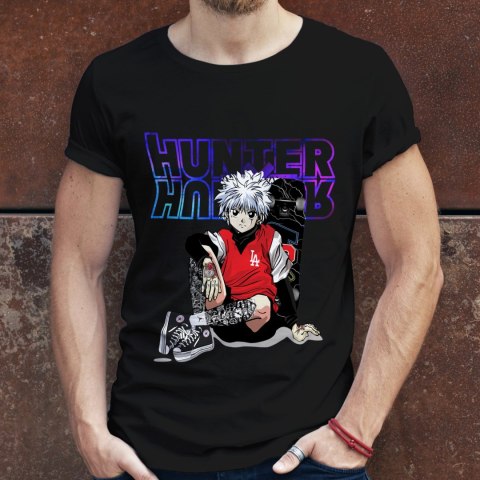 Koszulka męska czarna z nadrukiem " ANIME Hunter X Hunter"