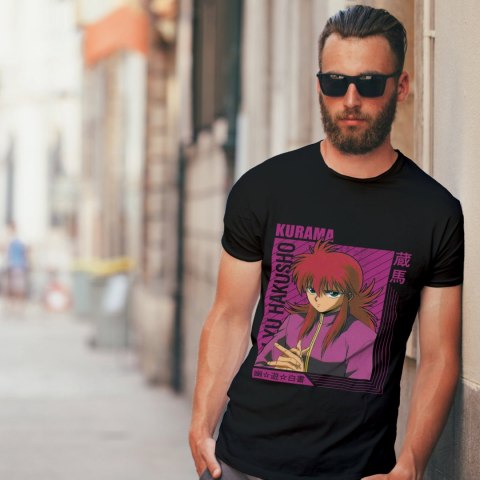 Koszulka męska czarna z nadrukiem " ANIME Yu Yu Hakusho"