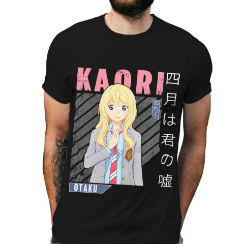 Koszulka męska czarna z nadrukiem " ANIME Kaori"