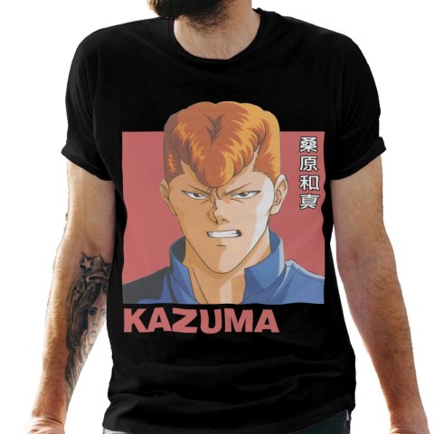 Koszulka męska czarna z nadrukiem " ANIME Kazuma"