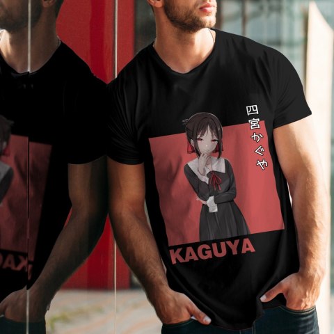 Koszulka męska czarna z nadrukiem " ANIME Kaguya"