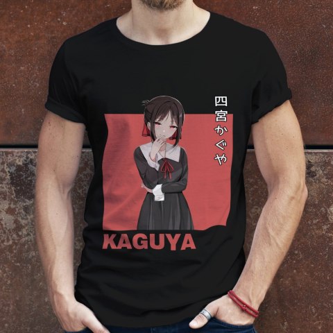 Koszulka męska czarna z nadrukiem " ANIME Kaguya"