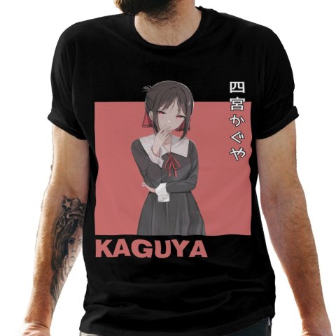 Koszulka męska czarna z nadrukiem " ANIME Kaguya"