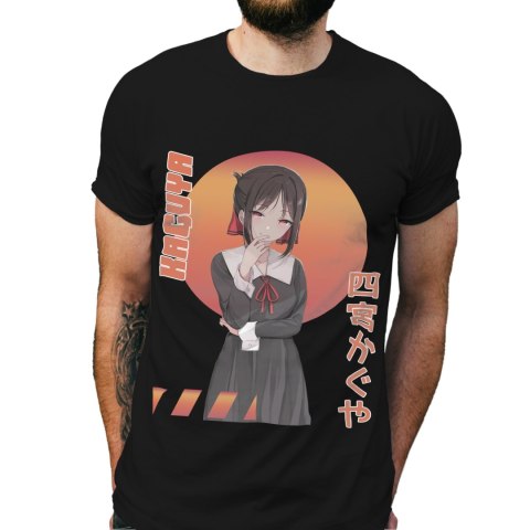 Koszulka męska czarna z nadrukiem " ANIME Kaguya"