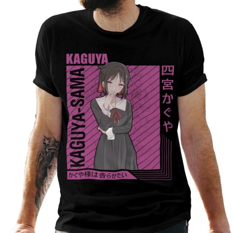 Koszulka męska czarna z nadrukiem " ANIME Kaguya"