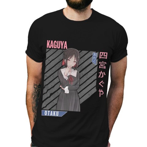 Koszulka męska czarna z nadrukiem " ANIME Kaguya"