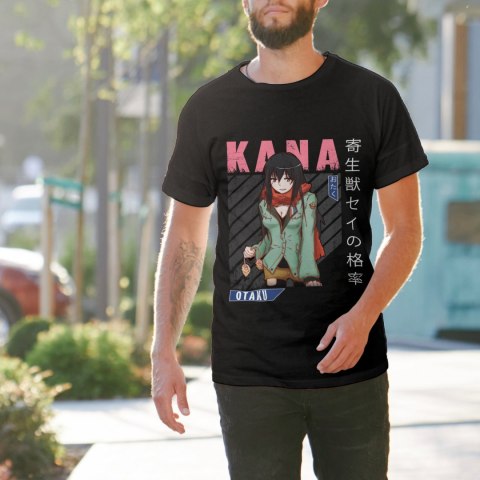 Koszulka męska czarna z nadrukiem " ANIME Kana"