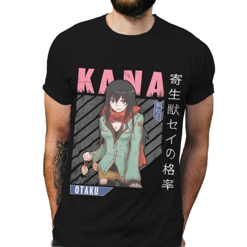 Koszulka męska czarna z nadrukiem " ANIME Kana"