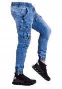 R.31 Dario joggery jeansowe niebieskie bojówki