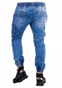 R.33 Dario joggery jeansowe niebieskie bojówki