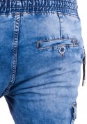 R.38 Dario joggery jeansowe niebieskie bojówki
