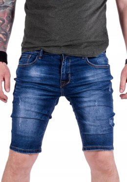 R.35 DONATO krótkie klasyczne jeans spodenki