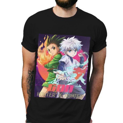 Koszulka męska czarna z nadrukiem " ANIME Hunter X Hunter"