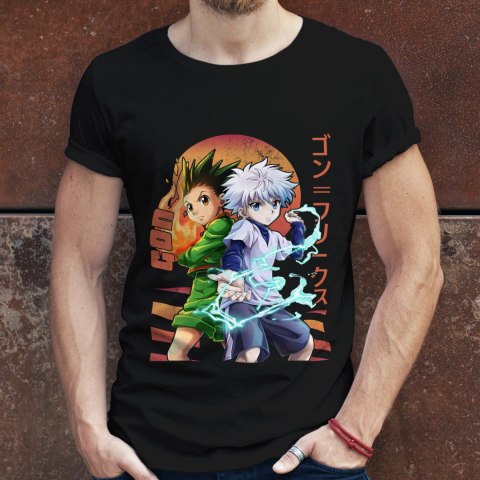 Koszulka męska czarna z nadrukiem " ANIME Hunter X Hunter"