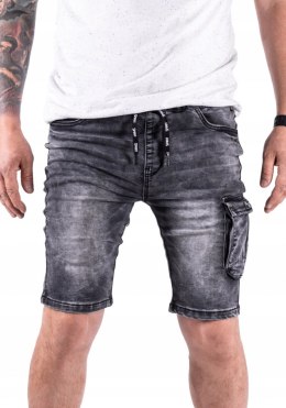 R.27 Spodenki męskie krótkie bojówki jeans Ignazio