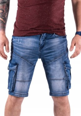 R.32 Spodenki męskie krótkie bojówki jeanso Aggeo