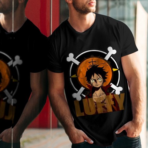 Koszulka męska czarna z nadrukiem " ANIME One Piece"