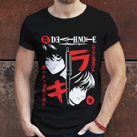 Koszulka męska czarna z nadrukiem " ANIME Death Note"