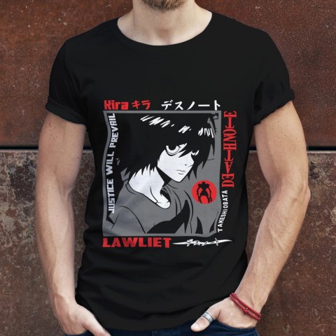 Koszulka męska czarna z nadrukiem " ANIME Death Note"