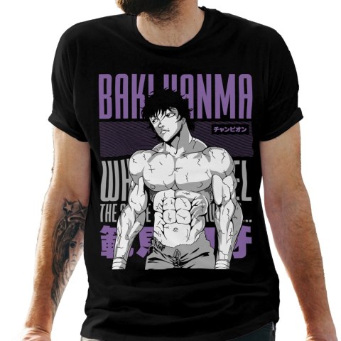 Koszulka męska czarna z nadrukiem " ANIME Baki Hanma"