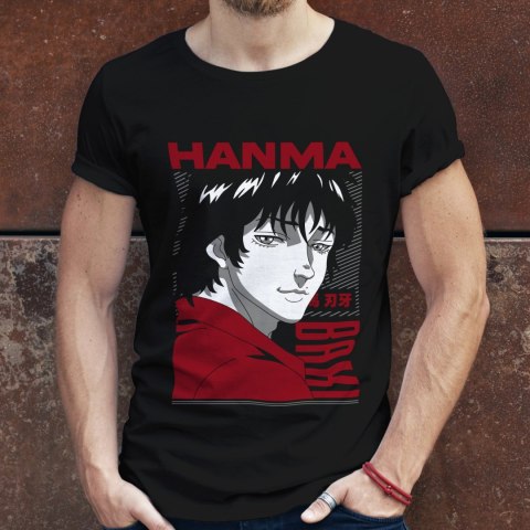 Koszulka męska czarna z nadrukiem " ANIME Baki Hanma"