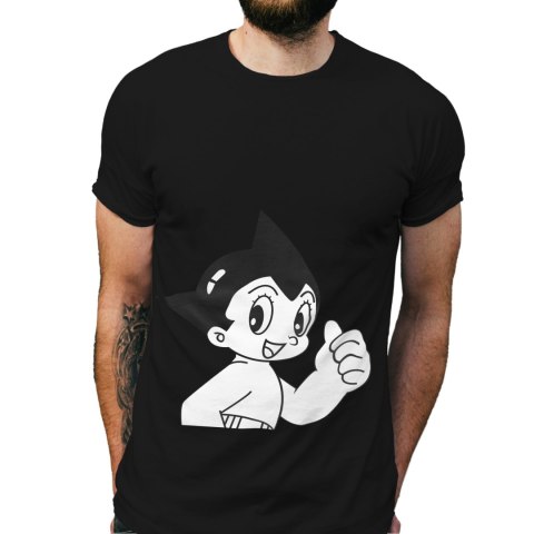 Koszulka męska czarna z nadrukiem " ANIME Astro Boy"