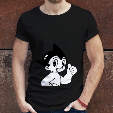 Koszulka męska czarna z nadrukiem " ANIME Astro Boy"