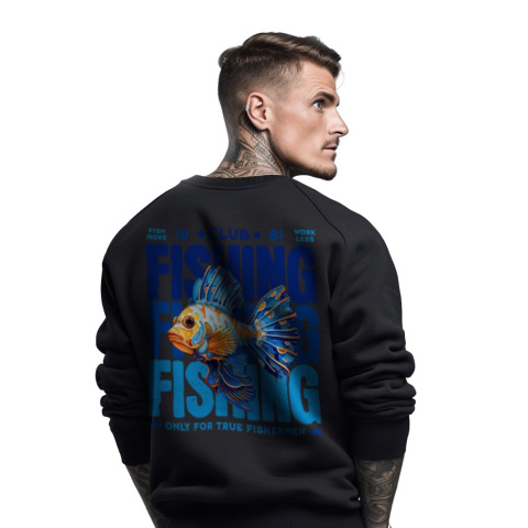 Bluza męska bez kaptura z nadrukiem na plecach "Fishing Club"