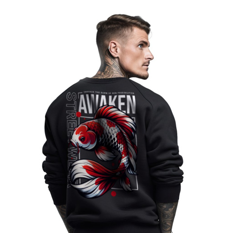 Bluza męska bez kaptura z nadrukiem na plecach "Awaken"