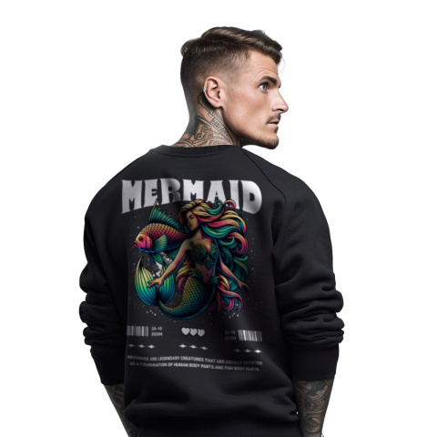 Bluza męska bez kaptura z nadrukiem na plecach "Mermaid"