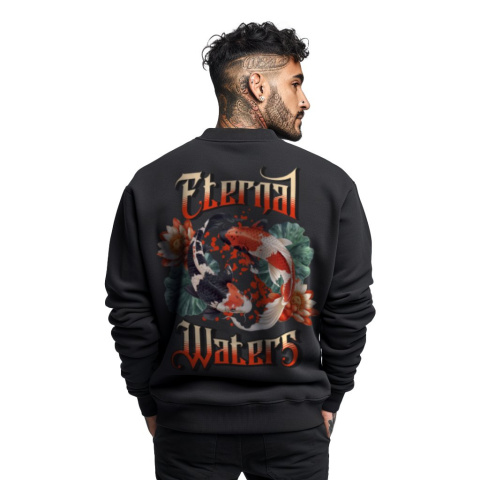 Bluza męska bez kaptura z nadrukiem na plecach "Eternal Waters"