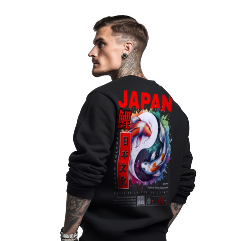 Bluza męska bez kaptura z nadrukiem na plecach "Japan Culture"