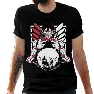 Koszulka męska czarna z nadrukiem " ANIME Attack on Titan"